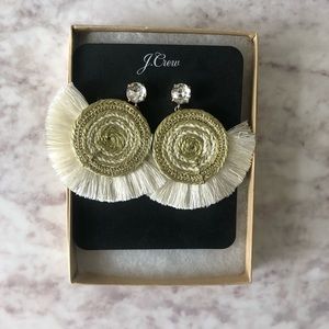 J. Crew Rope Fan Fringe Tassel Earrings - NWT